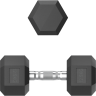 Гантель гексагональная UNIX FIT 12,5 кг обрезиненная DBHEX12_5x2